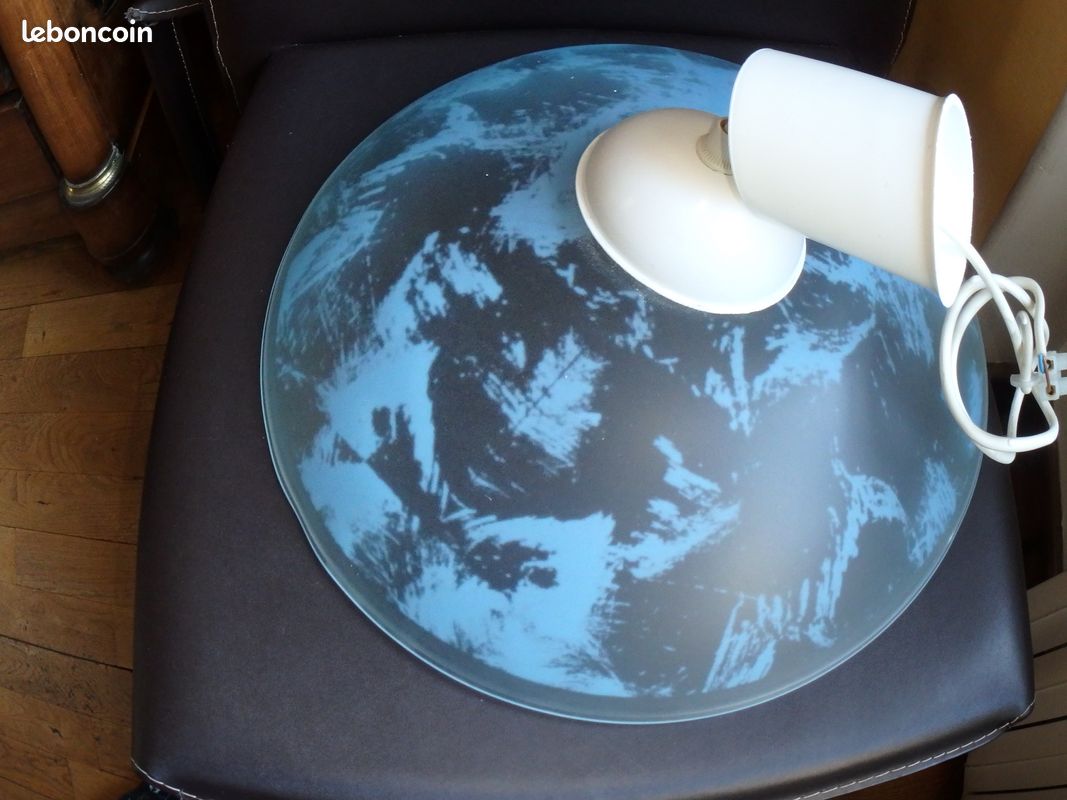 Lustre moderne verre poli (image 1)