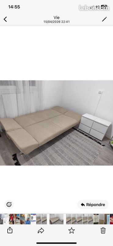 Table de nuit + lit (image 1)