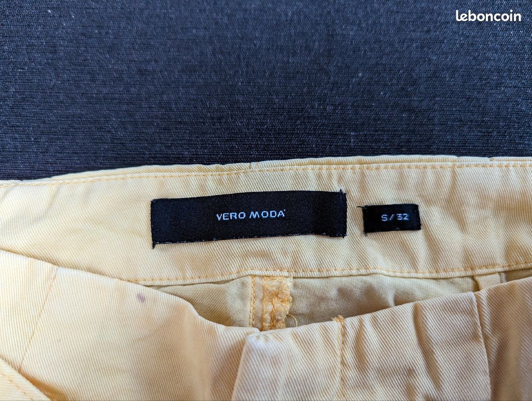 C Pantalon Vero Moda jaune pastel Taille 36 (image 4)