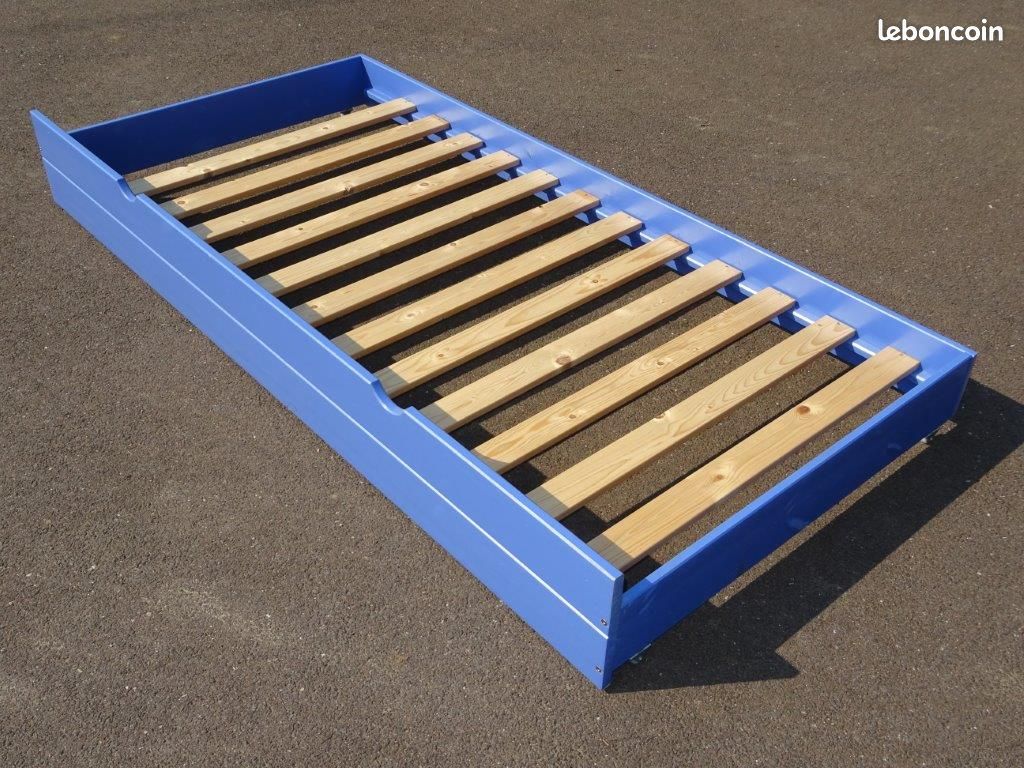 Tiroir lit bleu pour lit enfant 90cm VERT BAUDET excellente qualité (image 1)