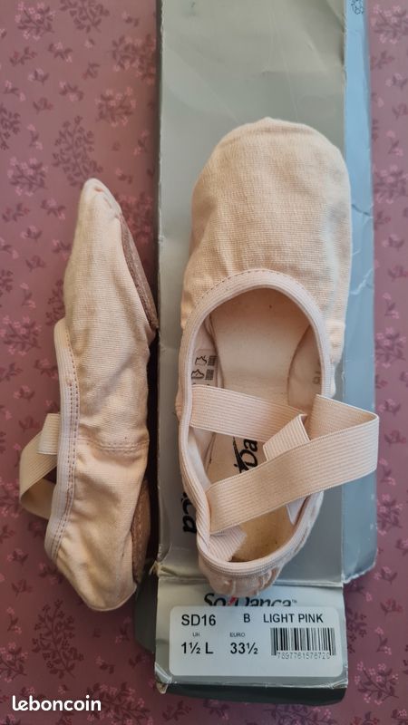 Chaussons de danse So Dança rose taille 33 1/2 (image 1)