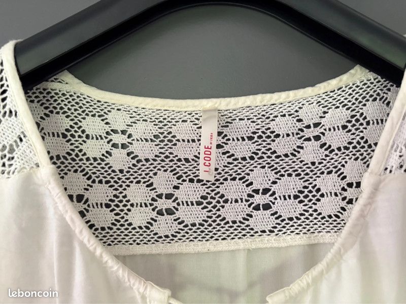 Blouse Femme ICODE By IKKS En Viscose Voile - Couleur écru/blanc Cassé - Neuf Avec étiquettes