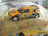 Norev Peugeot 205 Turbo 16 Jaune - Paris-Dakar 1987 - 1/43 - Ari Vatanen