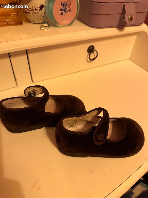 Babies cuir fille marron 21 Chaussures