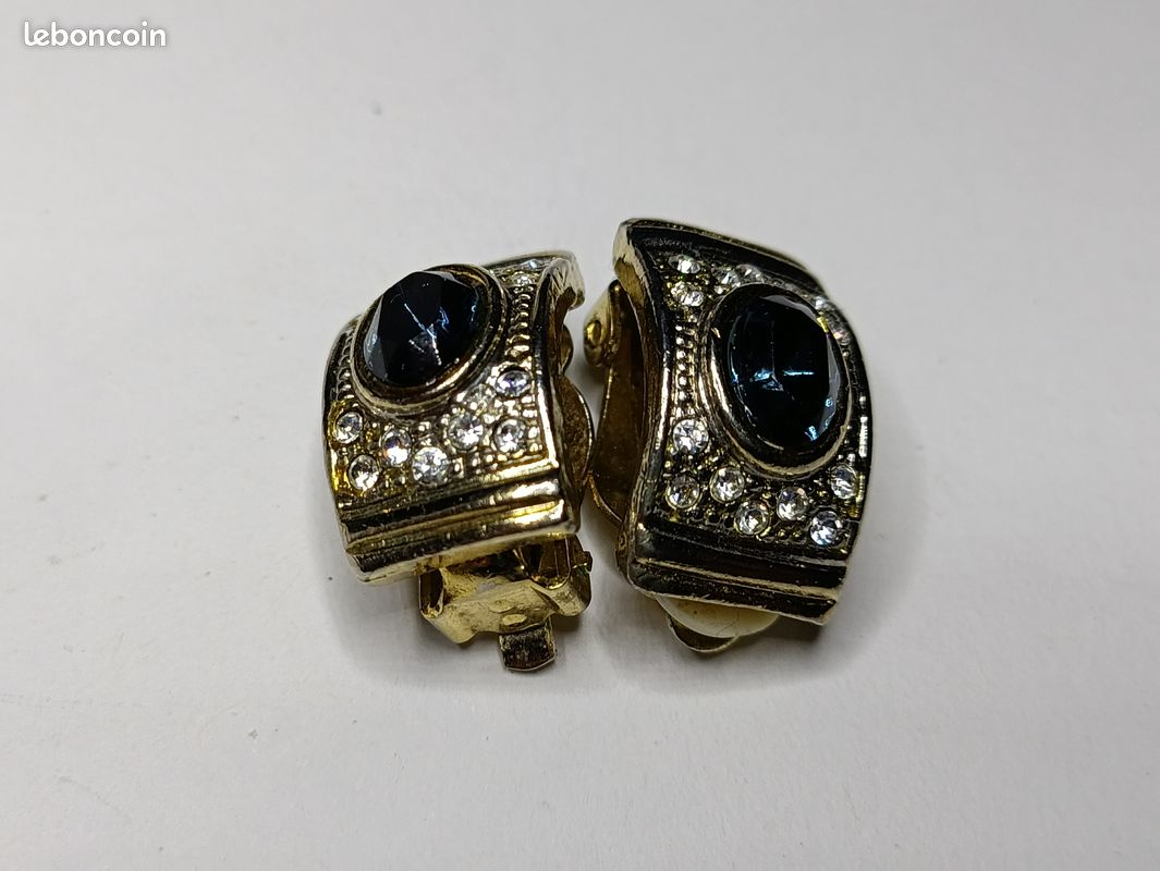 Boucles D'oreilles Vintage à Clips Style Rétro - Occasion Bon état