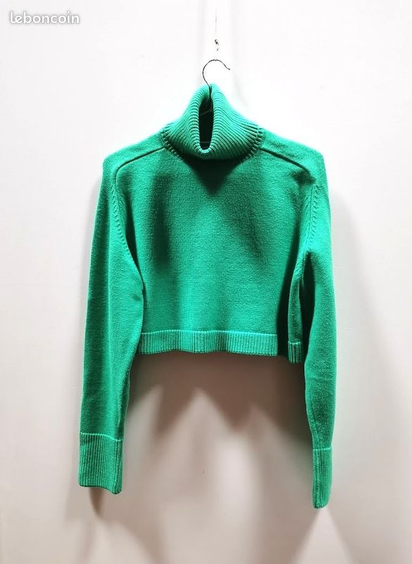 Pull Zara Fille – Vert Coton – Taille 13-14 Ans – Sweat Col Rond Manches Longues
