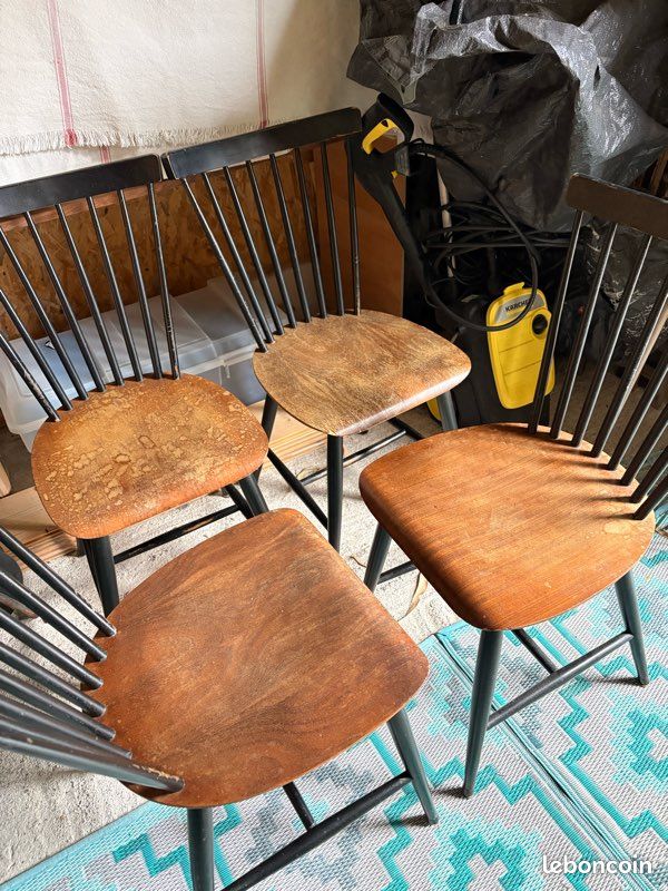 Lot de 4 Chaises scandinaves vintage (image 3)