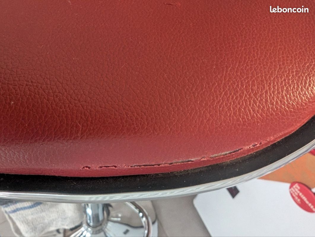 Chaises de bar × 3 - Rouge (image 6)