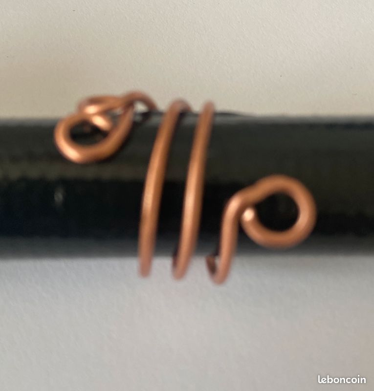 Bague En Cuivre Avec Paume Reiki En Spirale Pour La Méditation Et La