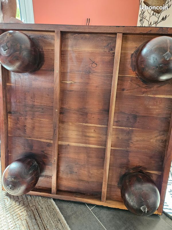 Table basse bois exotique (image 8)