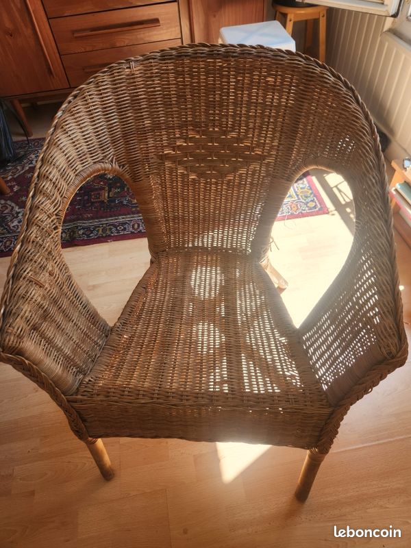 Fauteuil en osier (image 2)