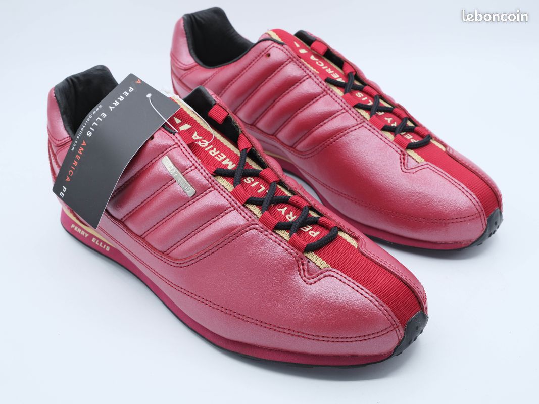 Baskets Perry Ellis, Sprint Pearl, Red, taille 44, sneakers - Chaussures