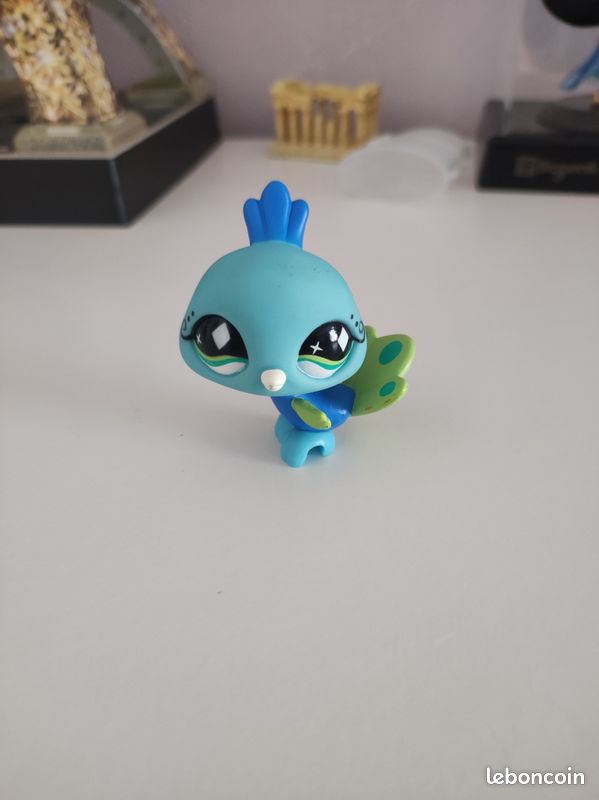 Figurine Littlest Pet Shop Paon #463 - Marque Hasbro - Occasion (animaux De La Ferme)