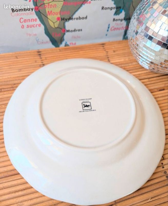 Belle assiette plate vintage, modèle "Rouennais" - maison Longchamp, terre de Fer (image 3)