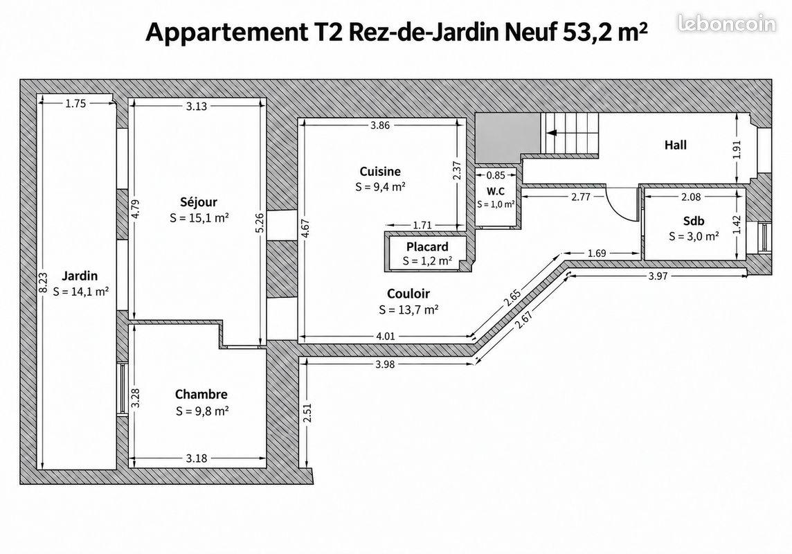 Appartement 2 pièces 53 m² · à La Farlède · 53 m² · 235 000 €