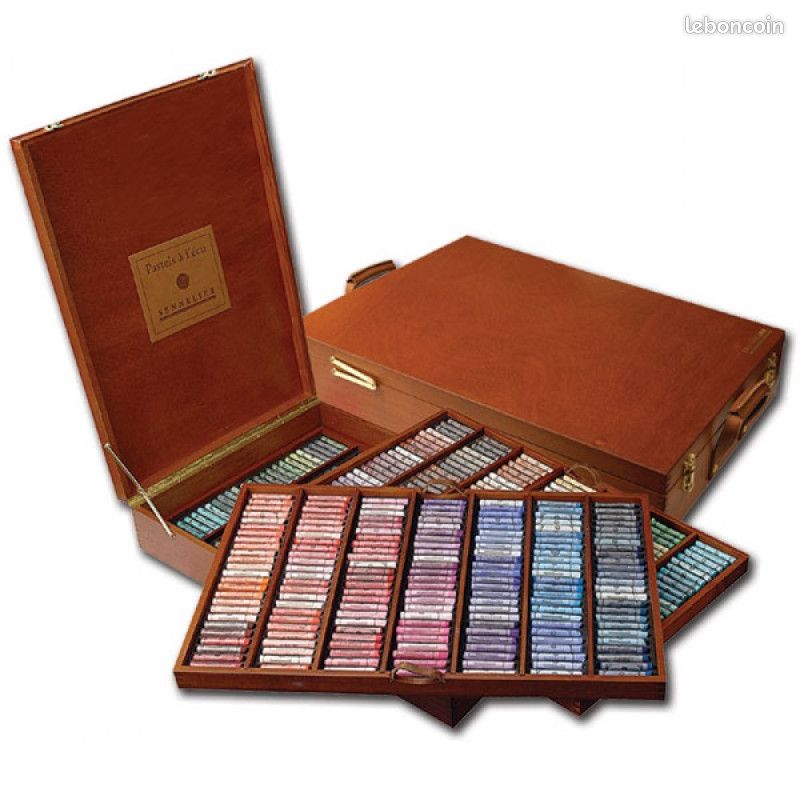 Coffret bois 525 pastels à l'écu Sennelier (image 1)