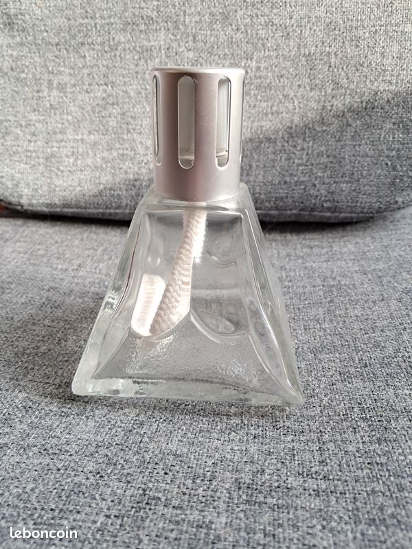 Lampe Berger Brûleur à Huile Design Origami - En Verre, Parfait état Neuf