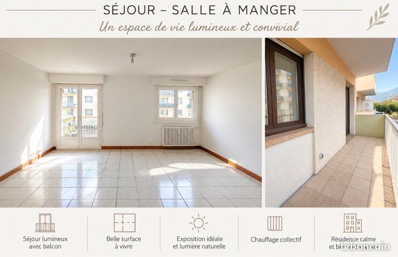 Appartement 3 pièces 56 m² · à Albertville · 56,2 m² · 157 000 €