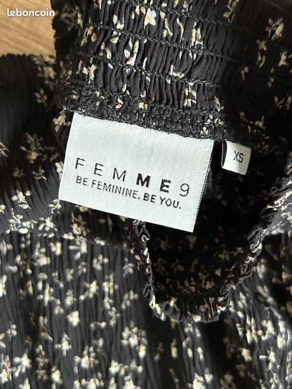 Robe noire et beige à manches longues Femme 9 taille XS jamais portée (image 14)