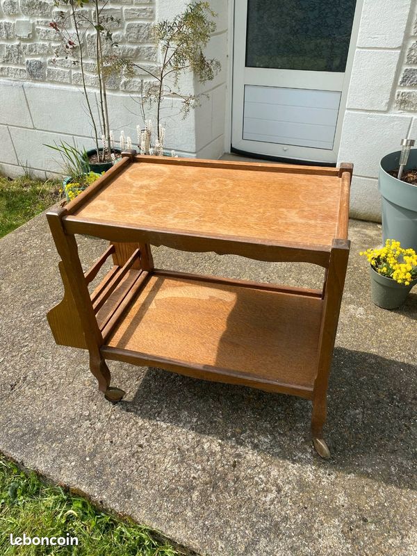 Desserte vintage à roulette (image 9)