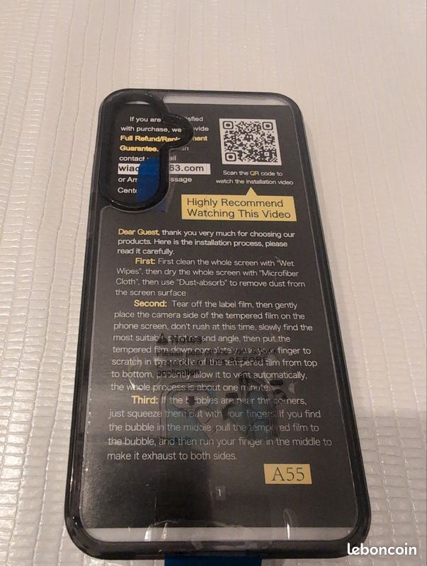 Coque de protection + verre trempé A55 5G (image 1)
