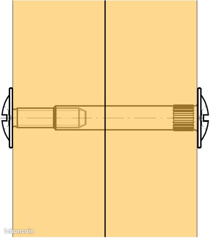 70 vis M4 de raccordement pour meubles. Neuves (image 4)