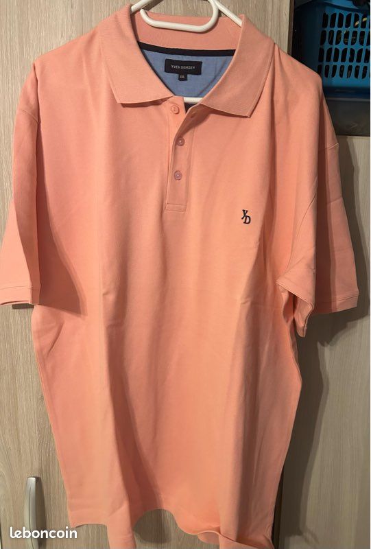 Polo rose saumon homme XXL Yves Dorsey Vêtements