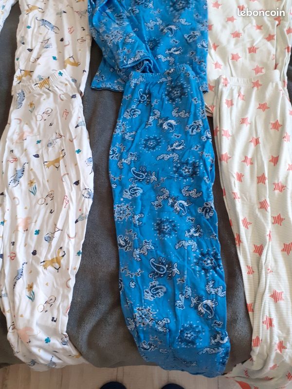 3 pyjamas 12 ans manches longues (image 3)