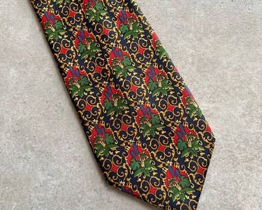 Cravate En Soie Pierre Balmain Paris Multicolore - Motif Géométrique Made In France