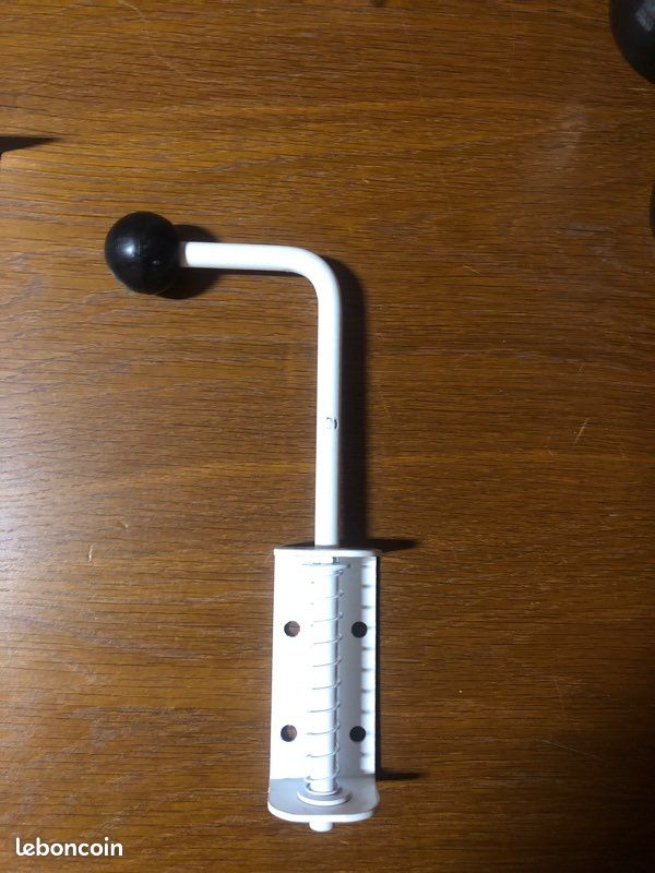 Verrou baillonette blanc 220/10 pour portail (image 2)