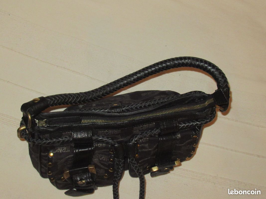 Sac en cuir et toile monogrammée Just Cavalli (image 8)