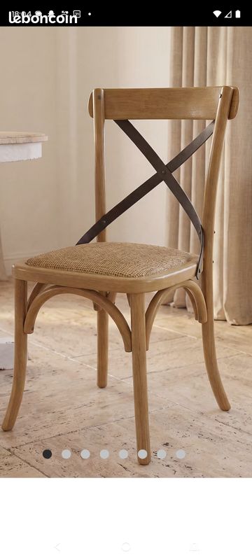 4 chaises bistrot bois et acier (image 3)