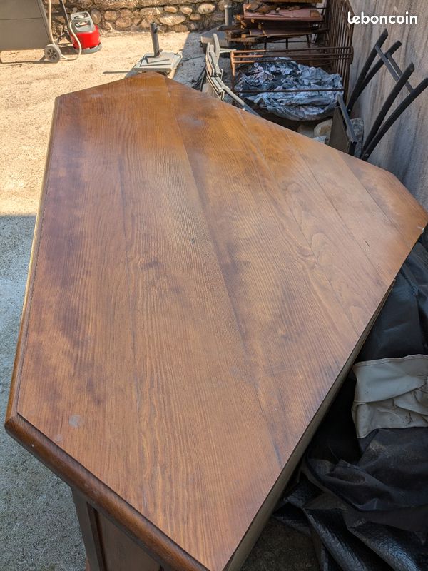 Meuble TV angle en bois (image 3)