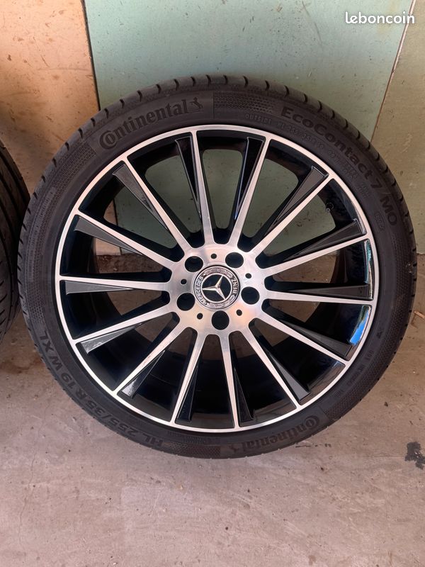 Pack Jantes pneus Mercedes classe C AMG replica 19 avec pneus Continental quasi neufs et capteurs TPMS (image 2)