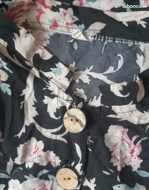 Robe longue fleurie à manches longues 42 - XL (image 10)