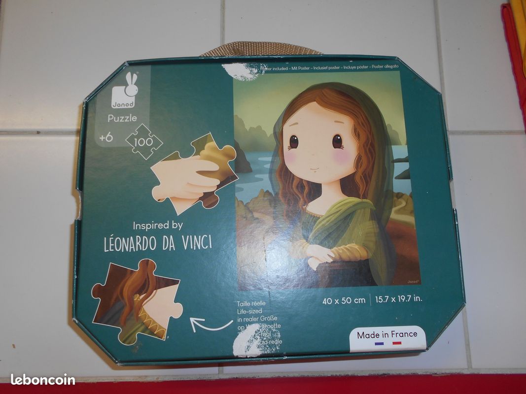 PUZZLE valise LA JOCONDE 100 pièces à partir de 6 ans - Janod (image 2)