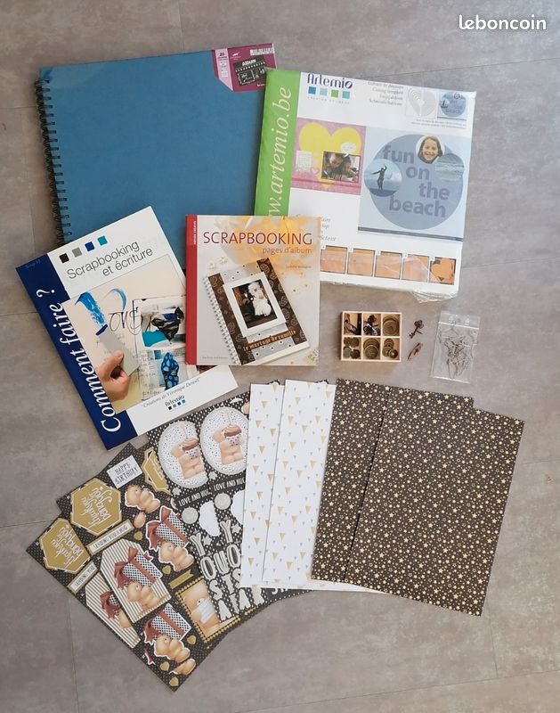 Lot De Fournitures Scrapbooking Et Cartes Créatives #1 - Papiers, Stickers, Multi-couleurs