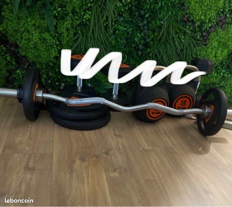 Barre EZ olympique avec disque 10/5kg (image 1)