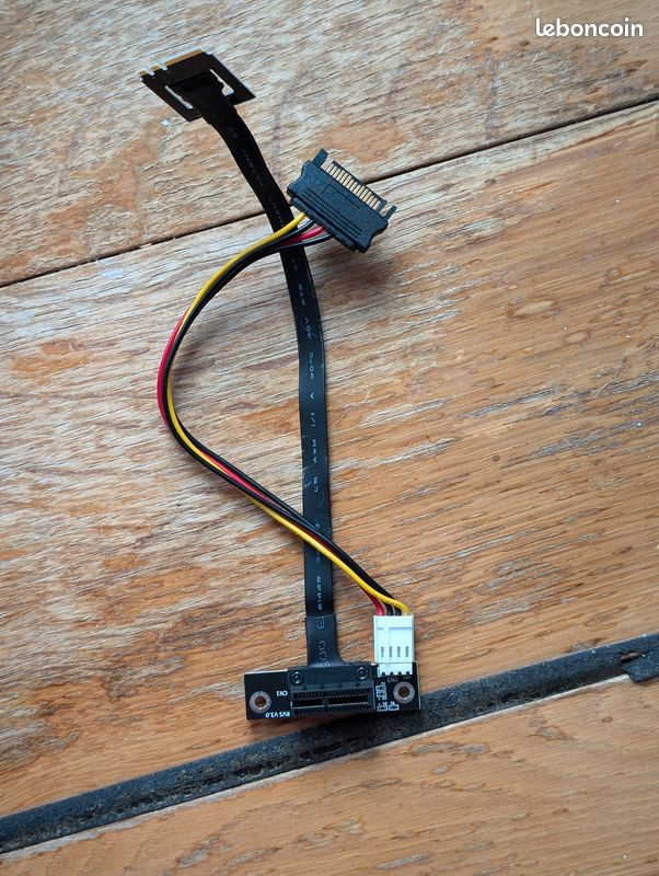 Adaptateur M.2 clé A+E vers PCIe 4.0 x1, compatible NVME (image 1)