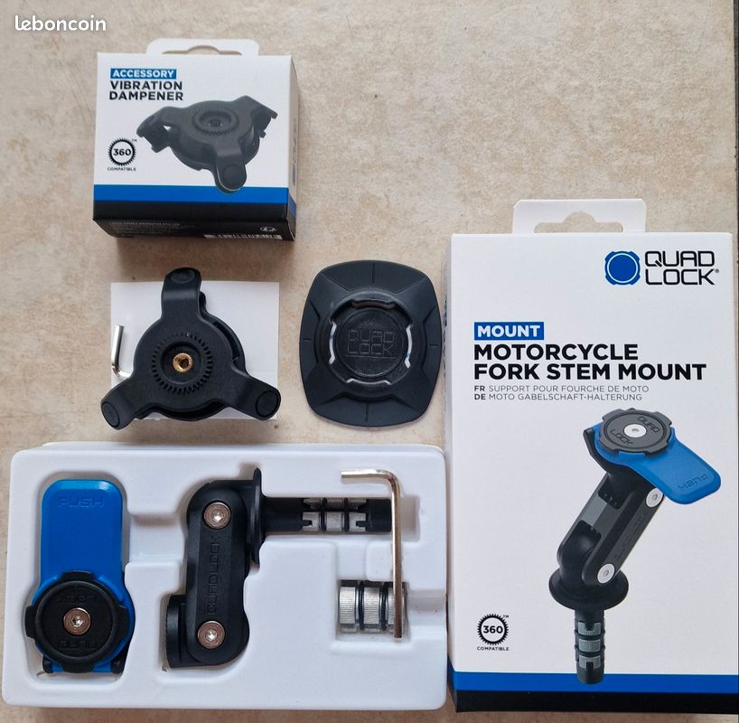 Système anti vibration Quadlock neuf - Équipement moto