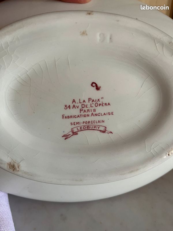 Légumier ancien en faïence anglaise – modèle Ledbury – Belle Époque (image 7)