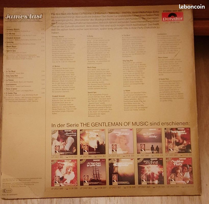 Lot 3 Albums 33 tours disque vinyle James Last 33 tours RPM (image 2)