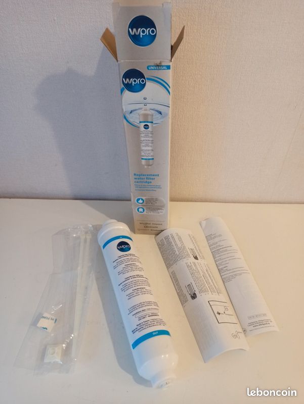 Filtre à eau universel WPRO pour réfrigérateur américain - NEUF (image 1)