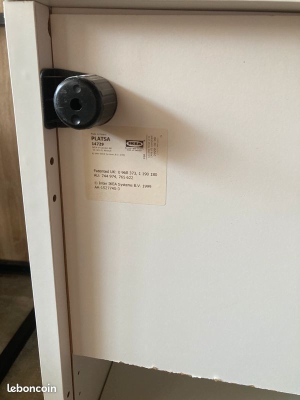 Meuble TV Ikea Platsa - 120x42 cm - Avec pieds (image 3)