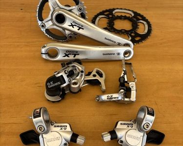 Commandes De Vitesse SRAM X-O 9V Carbon - Gauche Et Droite - Occasion - Argent