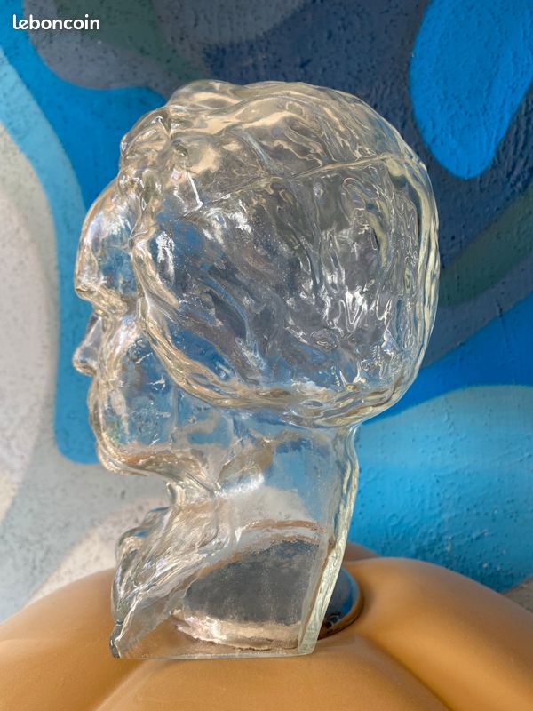 Beethoven, buste en verre vintage - Dcoration