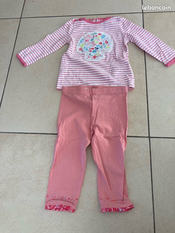 Ensemble léger 18M pantalon et tee-shirt manches longues (image 1)