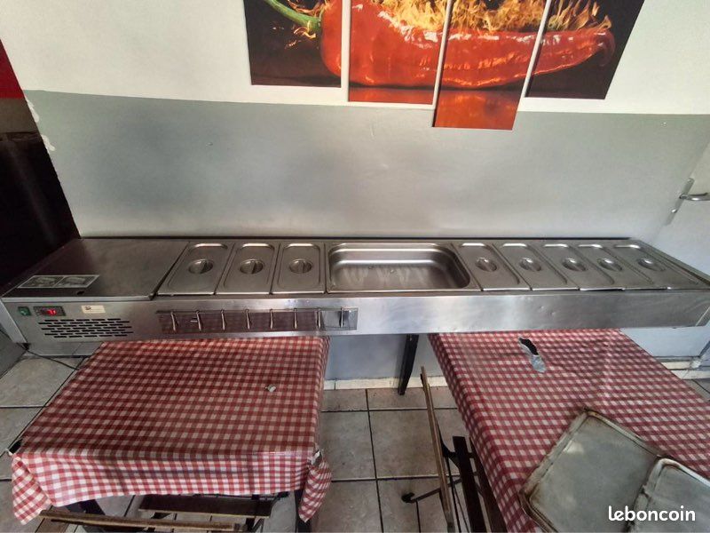 Saladette réfrigérée Equip’Pizza – 10 bacs GN 1/4 – inox – pizzeria (image 1)