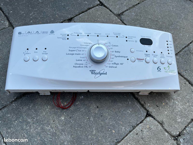 Panneau De Commande Pour Lave-linge Whirlpool AWM1005 – Pièce D'occasion