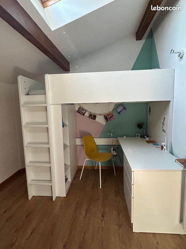 Lit mezzanine avec bureau (image 2)